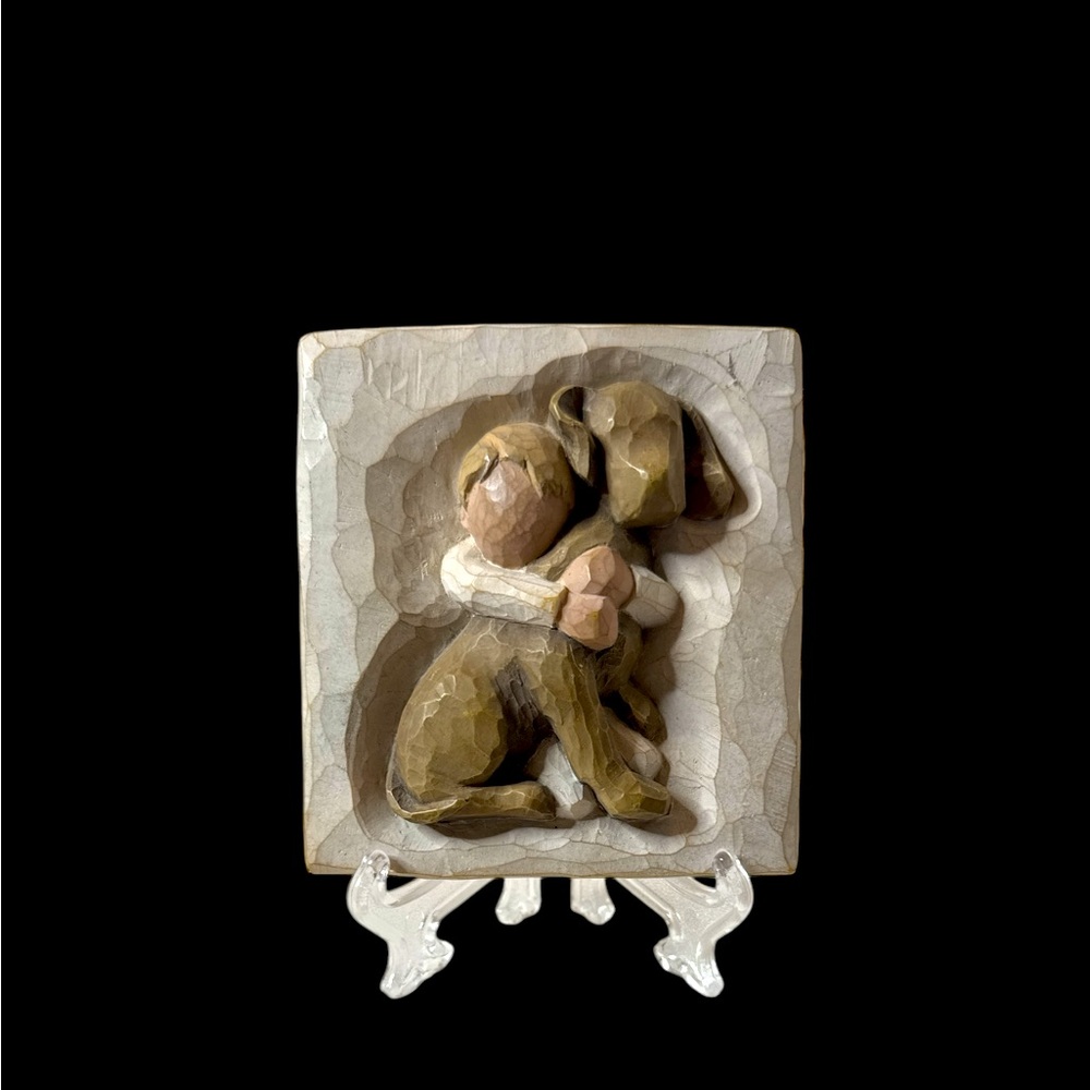 2003 Willow Tree Child with dog. “Hug”. A Boundless Love.  (2-J)